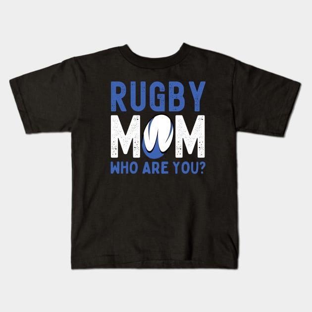 Rugby Mom Funny Kids T-Shirt by footballomatic